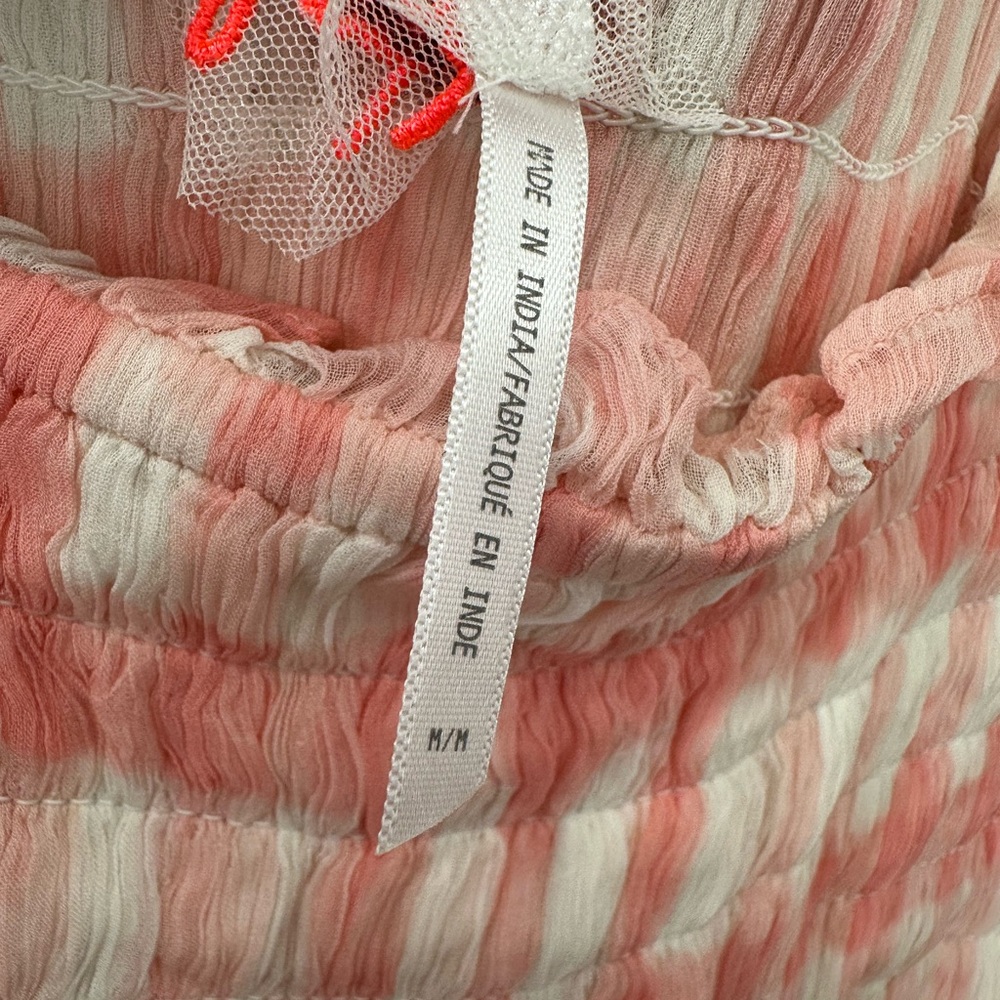Free People Dorothy Gayle Maxi Dress in pink & white checkered Sz Medium - Picture 13 of 15